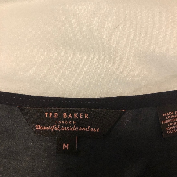 ted baker navy sheer dress cover up medium - Picture 3 of 3
